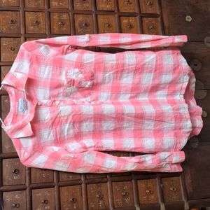 Columbia Pink Cotton Shirt Pockets